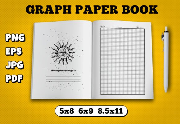 Graph Paper Book Interiors for KDP Publishing
