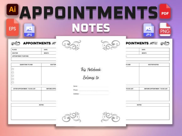 The APPOINTMENTS NOTES Book: Your Complete Template Solution