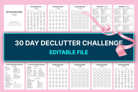 The Editable 30-Day Declutter Challenge: Your Blueprint for a Calmer Space